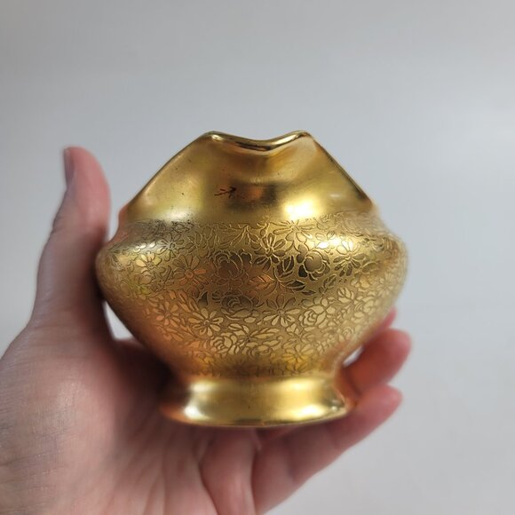 Tirschenreuth Bavaria Gold Encrusted Creamer Rose & Daisy - Picture 10 of 13